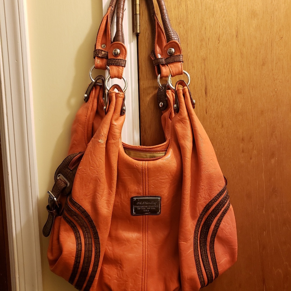 Orange shoulder bag